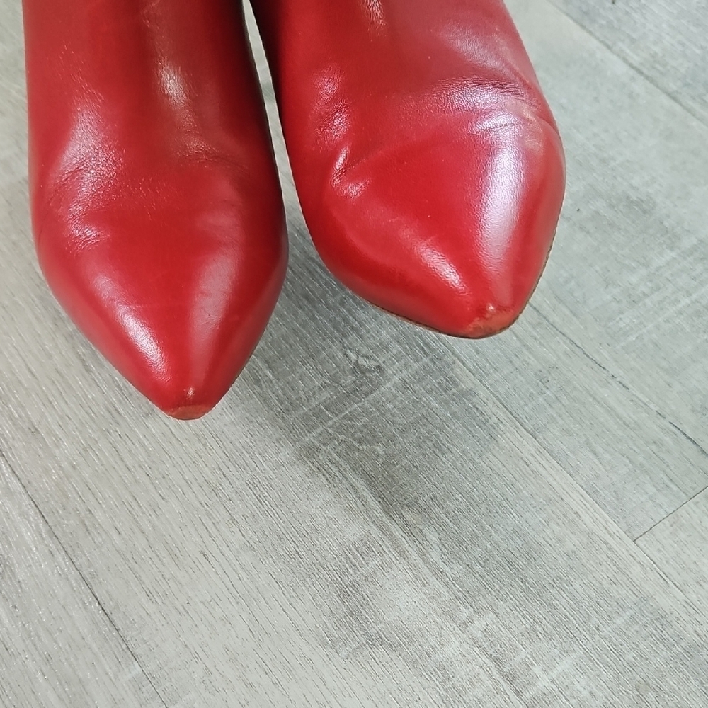 Genuine Leather Red Booties - Picture 9 of 10